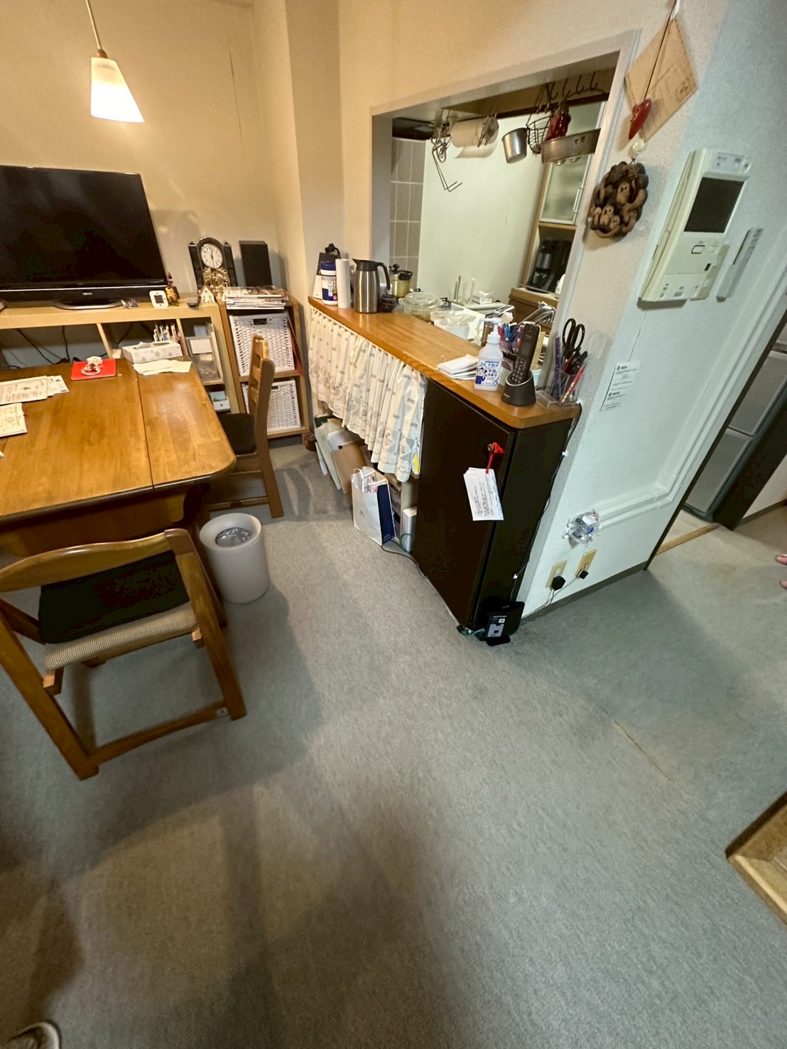 キッチンカウンター収納 施工前